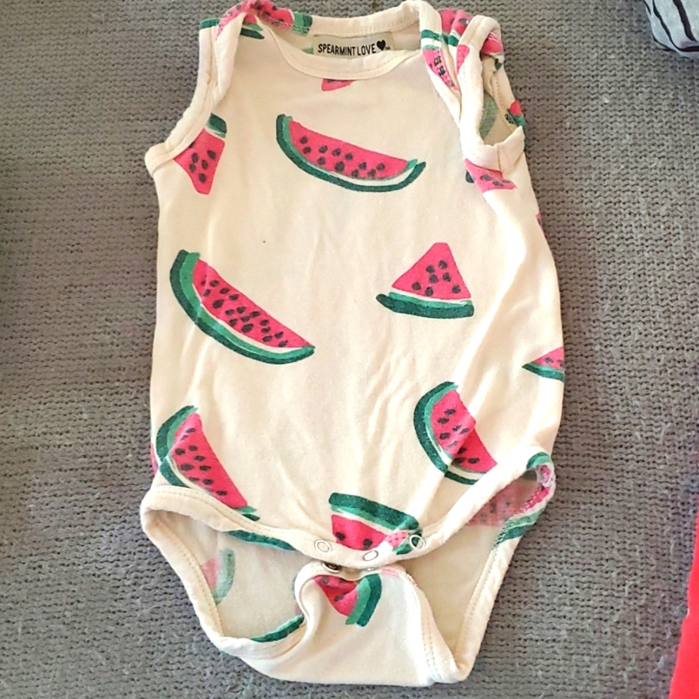 Spearmint Love watermelon onsie